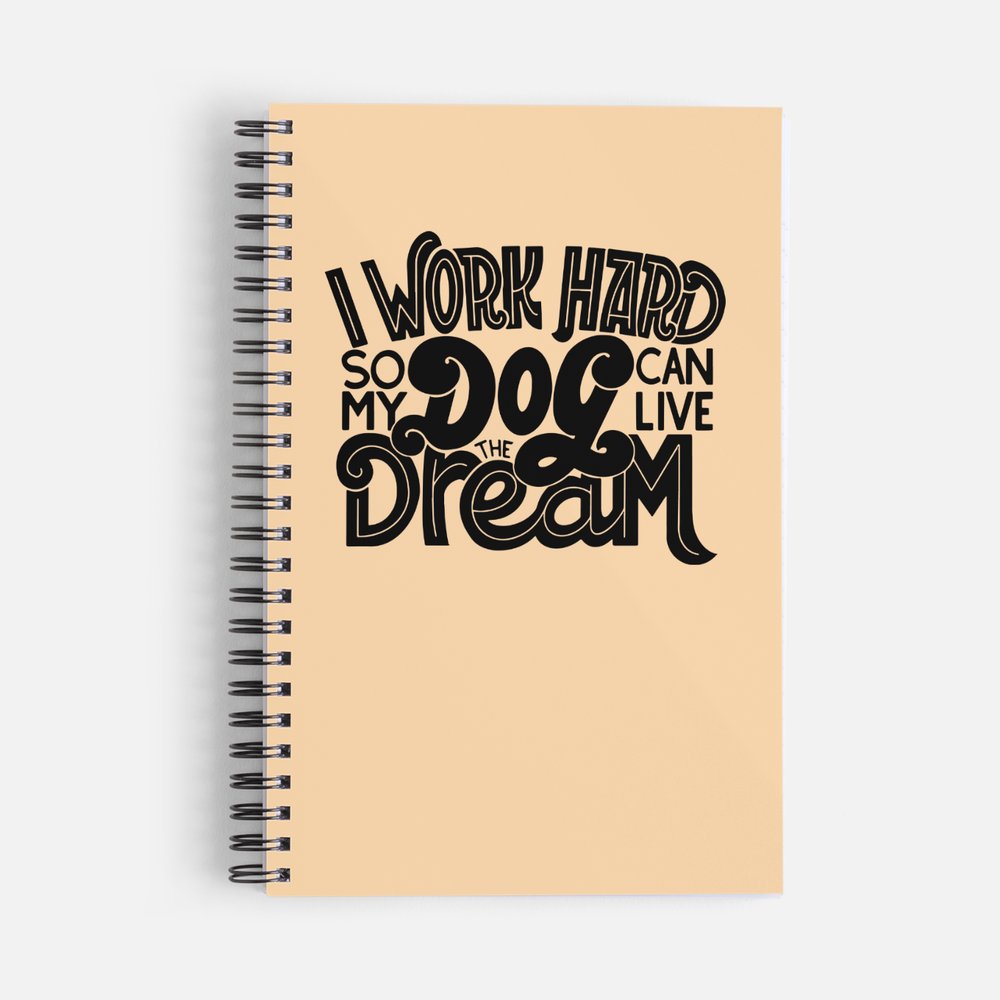Muistivihko "I Work Hard"