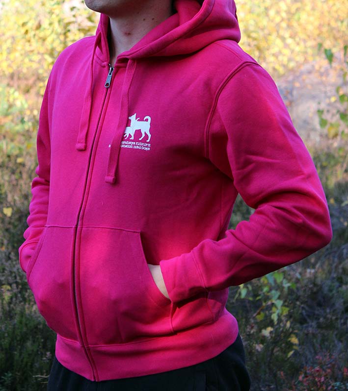 Unisex-huppari, pinkki
