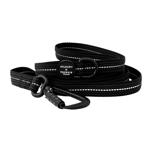 Kulkurit x Trufois -grip talutin, 3m musta