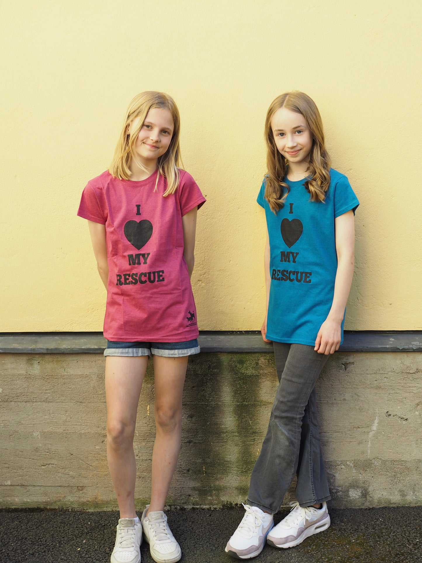 I Love My Rescue T-paita, fuksia ladyfit