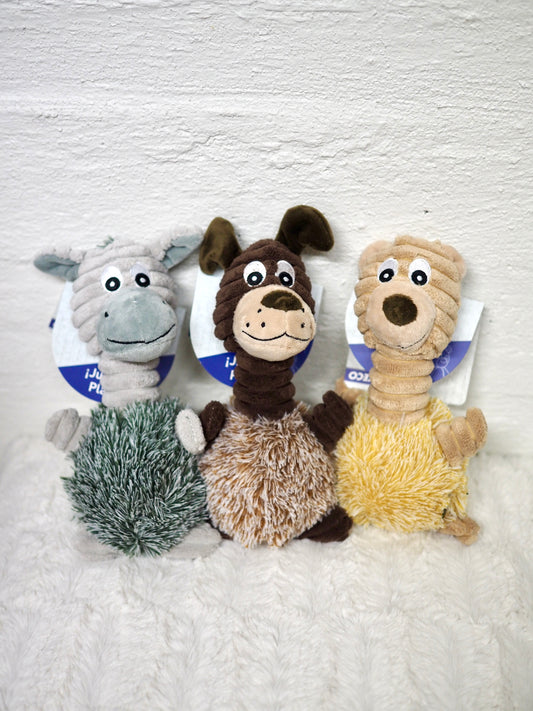 Hassu eläinhahmo, vinkuva pehmolelu