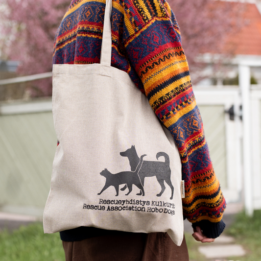 Kulkurit-kangaskassi, beige
