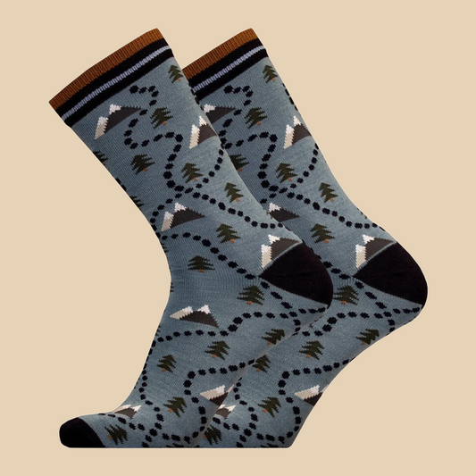 Polku siniset merinovilla-sukat