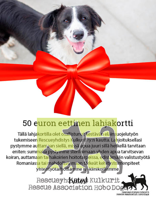 DIGITAALINEN LATAUS: yleinen eettinen lahjakortti 50€