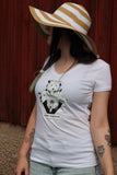 Adopt & Rescue T-paita, valkoinen ladyfit