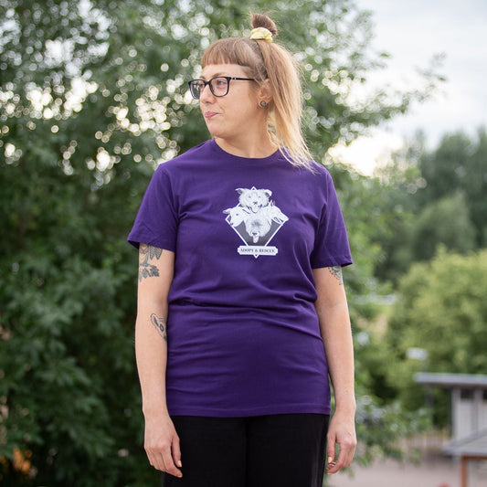 Adopt & Rescue T-paita, lila unisex
