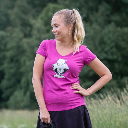Adopt & Rescue T-paita, cupcake-pinkki ladyfit